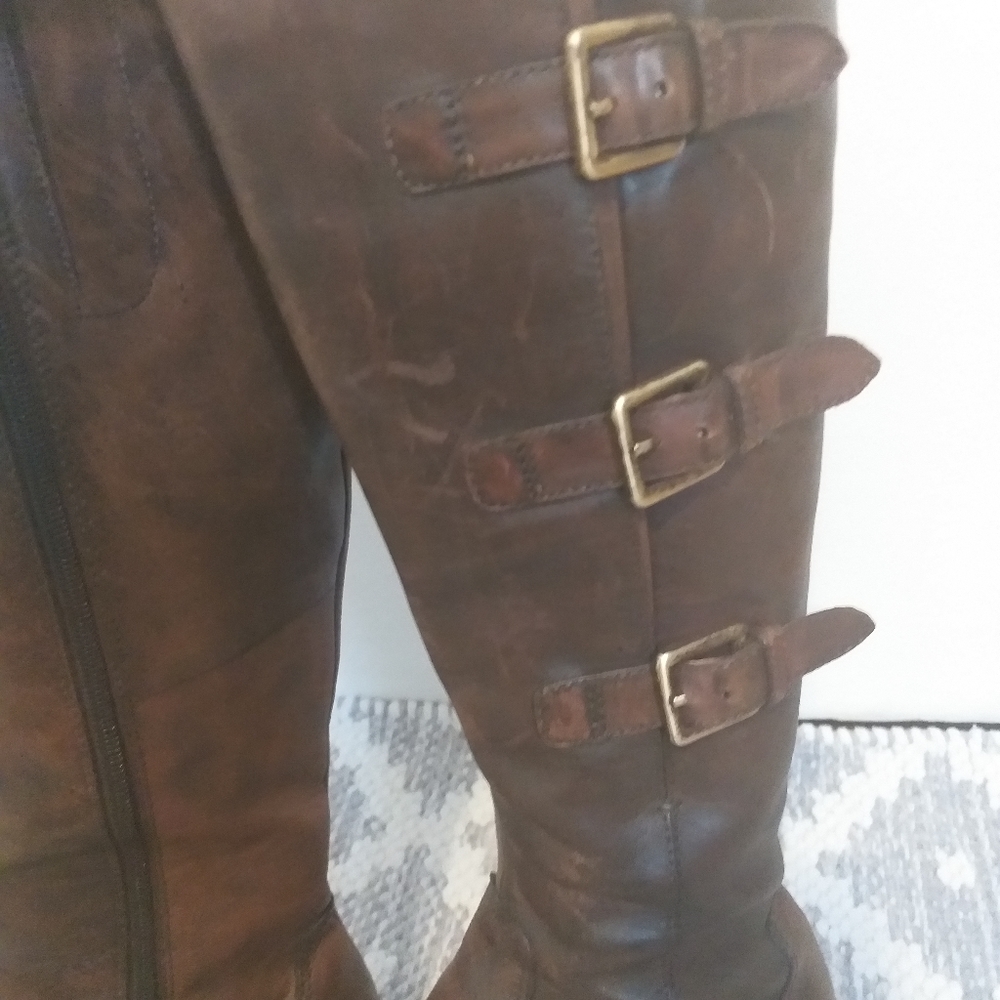 Brown Leather Riding Boots - Picture 7 of 8